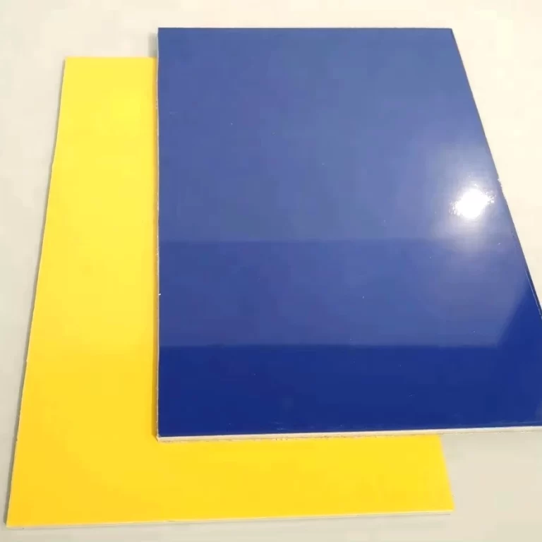 Wholesale high gloss aluminum composite panels blue yellow
