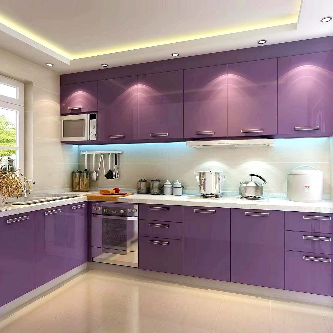 Fireproof Aluminum Composite Panel Kitchen Cabinets, High Gloss ACP Manufacturer