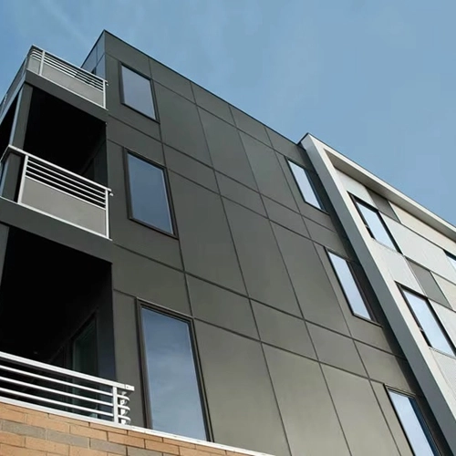 black brushed aluminum composite panel siding