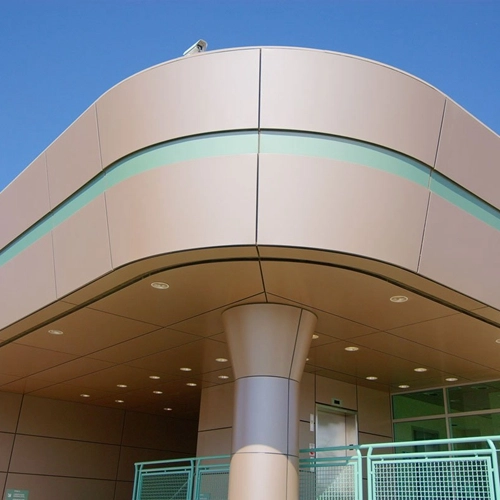 brushed aluminum composite panel curtain wall